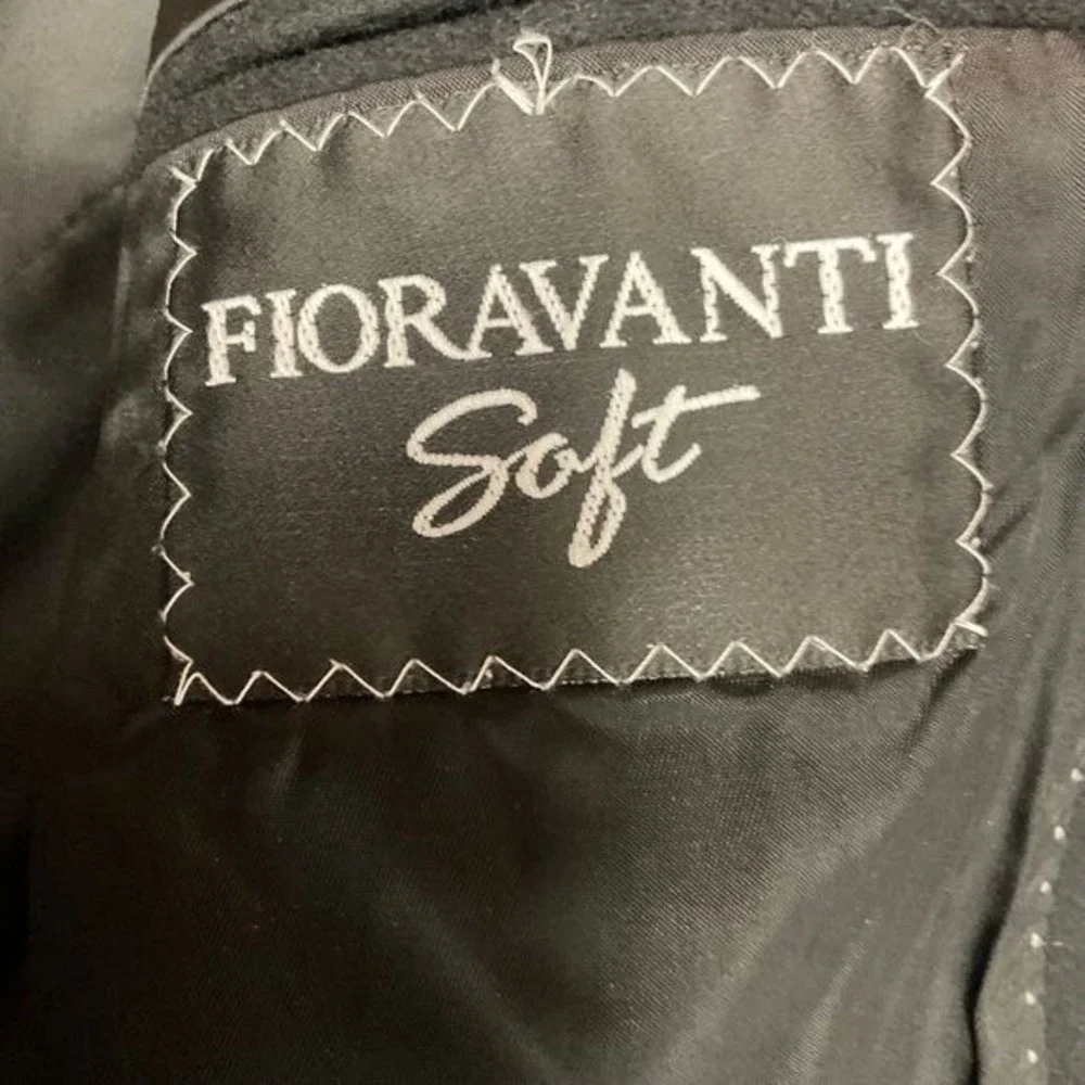 FIORAVANTI Soft Men's Cashmere Sport Coat Blazer Jacket Sz‎ 46R Black Business